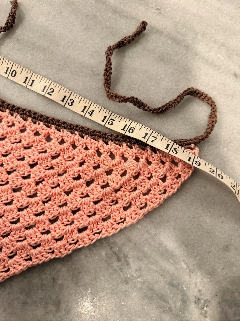 Handmade Crochet Bandana Head Scarf Cotton Boho Triangle Wrap Fest Cottagecore